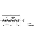 Diagram of SFW12 NB Pre Drilled Shaft 48" Length Linear Motion detailing dimensions and design for automation systems.
