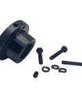 SH Style Quick Disconnect Bushing for pulleys, 1 inch bore, carbon steel cast, with bolts and washers for industrial machinery.