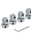 8pcs 1/2" Bore Shaft Collar Lock Collar Zinc Plated Solid Steel with Set Screw and hex key in a group view