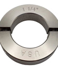 Shaft Collars - 1.25" Bore Diameter - Clamping Two Piece Shaft Collar - 303 Stainless Steel (2 Pack) with engraved size and USA mark
