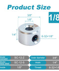 Four Piece 1/8 Inch Bore Shaft Collar Set Zinc Plated Solid Steel With Set Screw 3/8 Inch Outer Diameter And 1/4 Inch Width