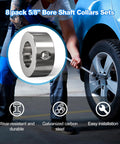 Heavy Duty Built To Last Eight Pack Five Eighths Bore Zinc Plated Carbon Steel Shaft Collars Set Screw Style in use on vehicle