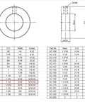 Technical diagram of Heavy Duty Zinc Plated Set Screw Shaft Collars With Three Quarters Inch Bore And One And One Quarter Inch Outer Diameter