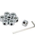 8 Piece One Quarter Inch Shaft Collar Set Screw Style Zinc Plated Carbon Steel Clamp On For One Quarter Inch Shafts