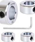 4pcs 5/8" bore Shaft Collar,5/8" bore Solid Steel Style zinc Plated Set Screw Shaft Collars,1-1/8" OD, 1/2" Width, hex wrench included