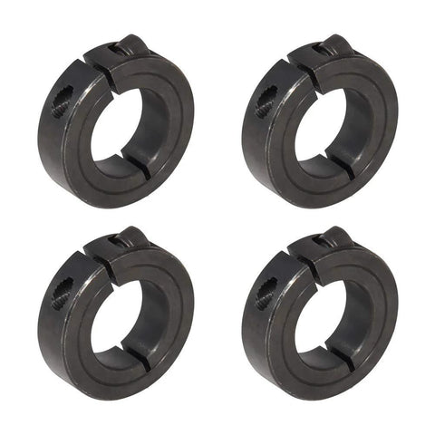 Heavy Duty Shaft Collar Set For Machinery And CNC AZSSMUK Single Split Clamp On Carbon Steel With Black Oxide Finish Bore One Half Inch