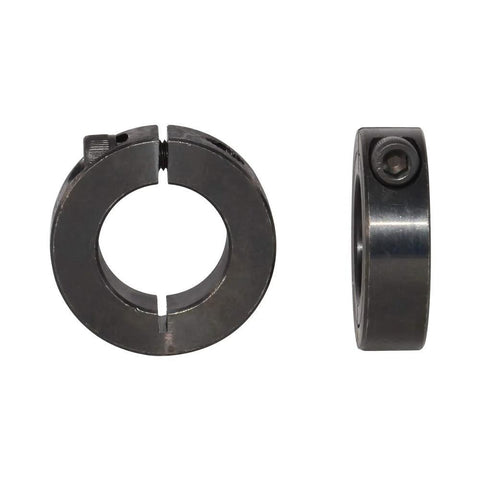 Heavy Duty Shaft Collar Set For Machinery And CNC AZSSMUK Single Split Clamp On Carbon Steel With Black Oxide Finish Bore One Half Inch