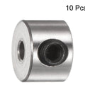 10 Pack Set Screw Shaft Collars With Two Point Zero Five Millimeter Bore 7mm Outside Diameter And 5mm Wide Nickel Plated Carbon Steel