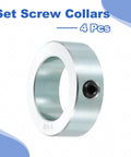 Four Piece Set Screw Shaft Collars By Uxcell, One And A Half Inch Bore, Zinc Plated, Heavy Duty Carbon Steel, Featured Locking Axle
