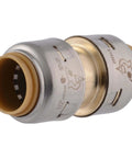 SharkBite Max Half Inch Push To Connect Brass Plumbing Fitting For PEX Copper CPVC PERT SDR 9 HDPE Pipes UR008A, side view