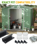 Door Tune Up Kit For Arrow DK100 A Sliding Shed Doors Replacement Parts In Black includes handles, guides, slides, screws.