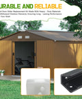 Door Tune Up Kit For Arrow DK100 A Sliding Shed Doors Replacement Parts In Black, visible with shed in background