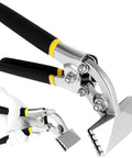 Sheet Metal Bender And Hand Seamer 3 Inch Alloy Steel Straight Jaw Tool with ergonomic grips for portable flattening and bending.