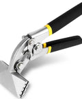 Sheet Metal Bender And Hand Seamer 3 Inch Alloy Steel Straight Jaw Tool with ergonomic grip for metal flattening and bending.