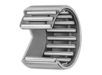 Efficient shell needle roller bearing with a 1 5/16 inch bore, 1 5/8 inch outside diameter, and 1/2 inch width; caged steel design