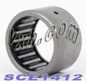 BA1412ZOH Shell-Type Needle Bearing 7/8" x 1-1/8" x 3/4" inch, close-up view of the metal bearing