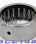 BA148ZOH Shell-Type Needle Bearing 7/8" x 1-1/8" x 1/2" inch, close-up view showing needle rollers and open end