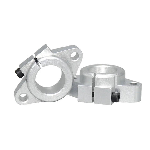 Round Linear Rail 800mm With SCS20UU Bearing Housing And SHF Clamp For Linear Guide 3D Printer, showing two metal SHF clamps.