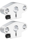 Pair of 4 Pieces SHF8 Aluminum Linear Rod Rail Shaft Support Clamps for 8mm Diameter Shaft with Wrench Included, CNC mounting brackets
