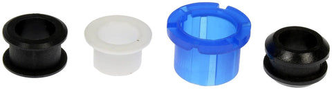 Shift Cable Bushing Kit Replacement For Select Models OE Fix By Dorman Includes Four Bushings in black, white, and blue