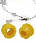 Automatic Transmission Shift Cable Bushing Repair Kit showing yellow bushings for gear selector operation fix