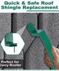 Heavy-Duty Roof Shingle Nail Removal and Installer Tool with a 2-in-1 nail slot used on roof shingles