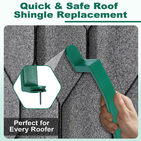Heavy-Duty Roof Shingle Nail Removal and Installer Tool with a 2-in-1 nail slot used on roof shingles