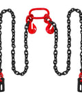 Shipping Container Loading Chain (1/2" x 5'), Container Chain Bridle Hooks G80 with V-Chain, suitable for cargo handling