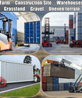2-Pack Heavy-Duty Shipping Container Wheel Kit With 8 Lug Bolt-On Spindle For Up To 40ft Containers in use at various sites
