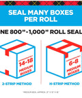 Scotch Heavy Duty Shipping Packing Tape With Dispenser, Clear 1.88 In X 27.7 Yd, 1 Roll sealing box method chart