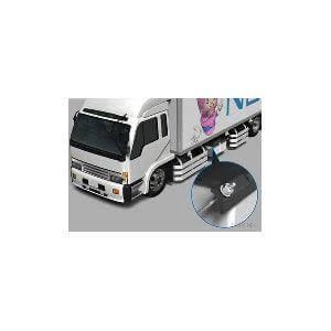 SHNRS-M10 NBK Anti Theft Nuts-Made in Japan installed on a delivery truck, showcasing theft prevention feature.