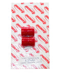 Suspension Shock Absorber Bushing Set With 0.63 Inch Bushings Universal Fit Replacement Kit packaging with red bushings
