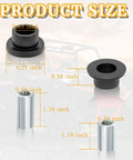 Product size details for 12 Pcs Shock Absorber Bushings Bearings Kit For Polaris Ranger 2x4 4x4 6x6 EFI XP 500 570 700 800 900 1000