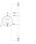 Technical diagram of Rear Shock Absorbers Pair For Chevy Silverado 1500 And GMC Sierra 1500 Classic 1999 To 2007 AWD And 4WD Excludes Z71
