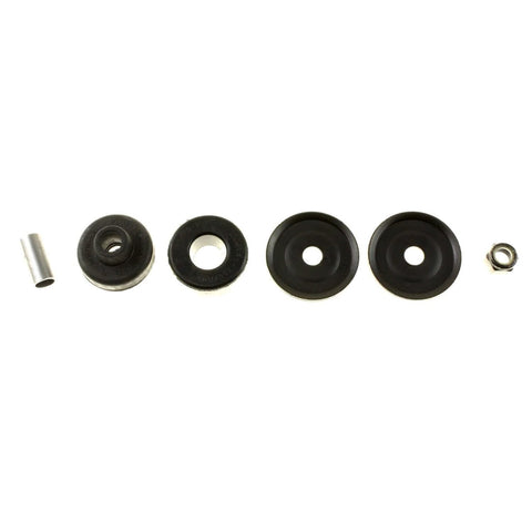 Components for Bilstein 24186070 4600 Series Gas Mono Tube Shock Absorber for 2006 Ram Pickup, including washers and nut.