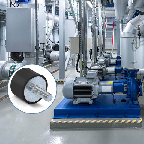 Shock Absorber Mounts Set Of 4 Rubber Isolators With M6 Studs in industrial machinery setting