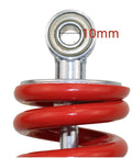 Close-up of a 10mm mounting hole on Rear Shock Absorber 270 Millimeter Center To Center Mounting For Quad ATV Dirt Bike Pit Bike Go Kart Buggy 980 Pound Load With Sensa Trac Suspension Durable Beefed Up Heavy Duty Built To Last For 4 Wheel Vehicles