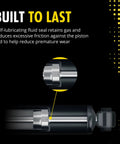 Close-up of OESpectrum 5647 Suspension Shock Absorber For Chevrolet Malibu demonstrating fluid seal design.