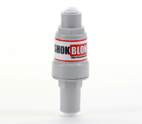 60 Psi Water Filter Pressure Regulator Valve For RO And Filtration Systems With One Quarter Inch Quick Connect Ports Easy To Install Shok Blok