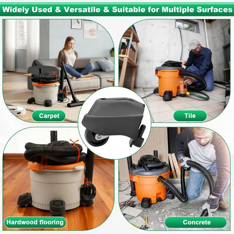 Foot Caster And Caster Wheel Replacement Set For Ridgid Shop Vac Vacuum Cleaners 6 To 16 Gallon various floor types