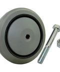5” Shopping Cart Wheels Kit with bolt and nut, Longer Lasting, Ultra Quiet, Chemical resistant, Oil resistant, Grease Resistant (4)