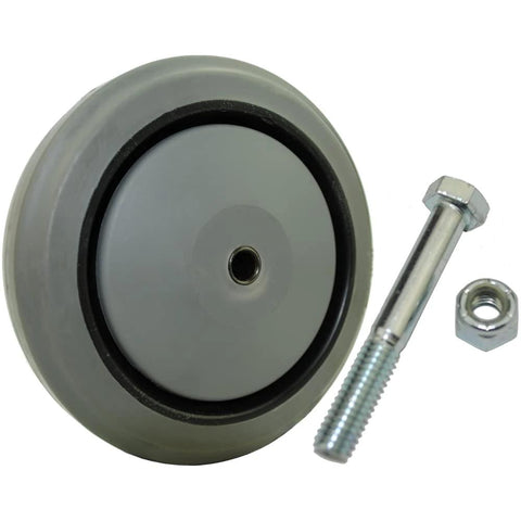 5” Shopping Cart Wheels Kit with bolt and nut, Longer Lasting, Ultra Quiet, Chemical resistant, Oil resistant, Grease Resistant (4)