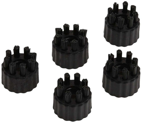 Five McCulloch A275-002 Short Nylon Brush heads, designed for tough stains and MC1275 compatibility, ideal for hard surfaces and grout lines.