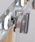 Close-up of 26mm Shower Door Rollers 4PCS Double Twin Top and Bottom Replacement Wheels on sliding glass shower door for quiet operation
