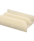 Sliding Shower Door Bottom Guide Half Inch Channel White Plastic Construction For Top Hung Tub Enclosure Doors, Measures Three Inch Wide Guide Body With Nine Sixteenth Inch Tall Walls, Helps Center Door Panels In Tracks, Single Pack