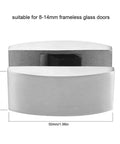 Sliding Shower Door Bottom Guide 304 Stainless Steel Replacement Parts For Frameless Glass Doors And Sliding Barn Door Track Hardware Durable Corrosion Resistant Shower Floor Guide, front view with dimensions.