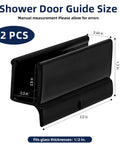 Universal 1/2 Inch Wide Sliding Shower Door Bottom Guide Kit 3 Inch Long With Screws Replacement Shower Door Parts shown with measurements.