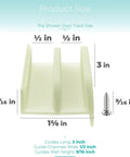 Sliding Shower Door Bottom Guide With Half Inch Channel For Top Hung Tub Enclosure Doors, dimensions with screw visible