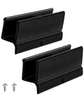 Universal 1/2 Inch Wide Sliding Shower Door Bottom Guide Kit 3 Inch Long With Screws Replacement Shower Door Parts, black, 2 pack