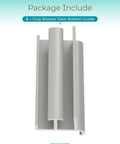 Sliding Shower Door Bottom Guide For Glass Sliding Doors Three Inches Long By One And Three Eighths Inches Wide Grey PVC Track Guide For Shower Doors Tub Glass Durable Corrosion Resistant Construction For Long Lasting Performance One Pack